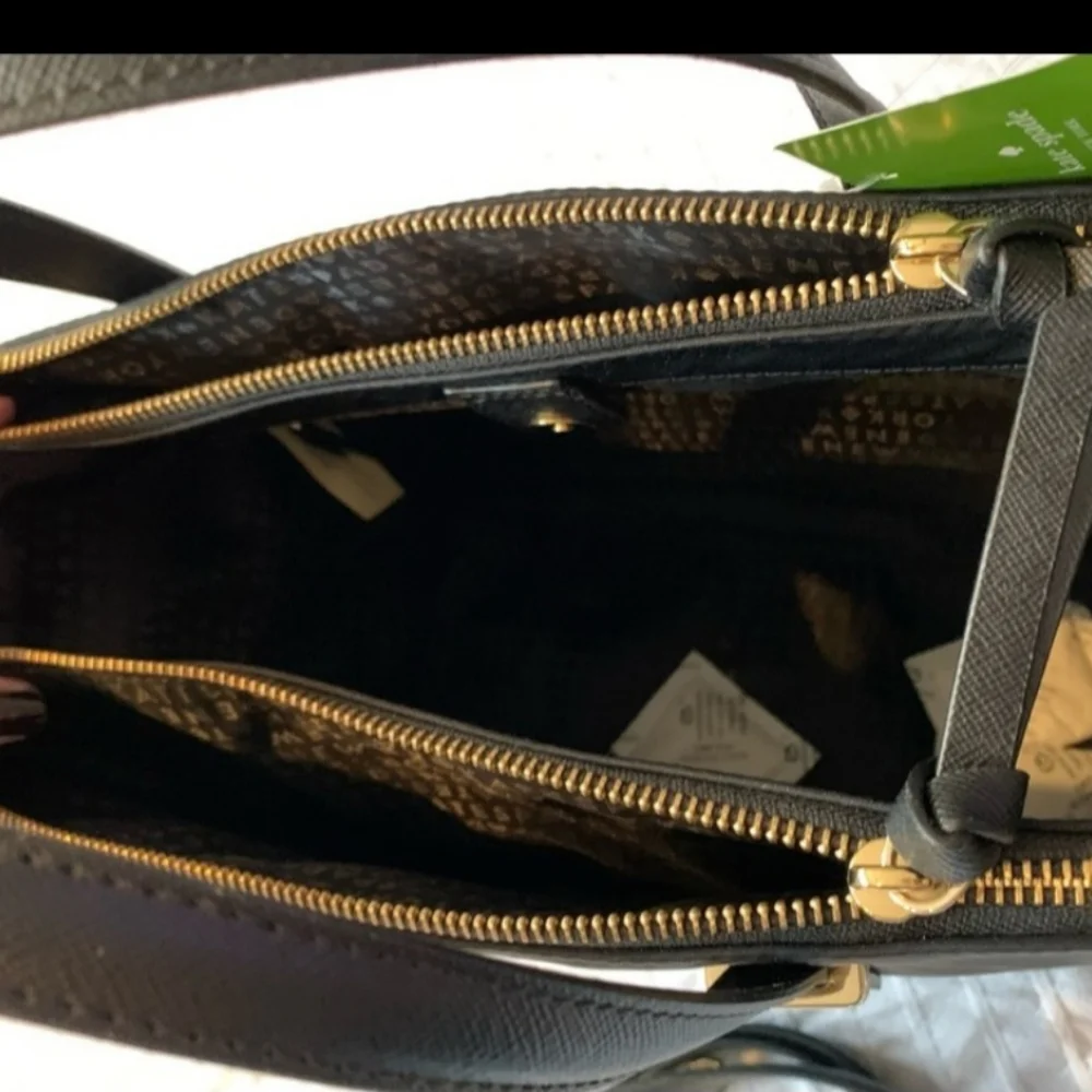KATE SPADE NEW YORK WILSON ROAD ALYSE BLACK NYLON SATCHEL BAG